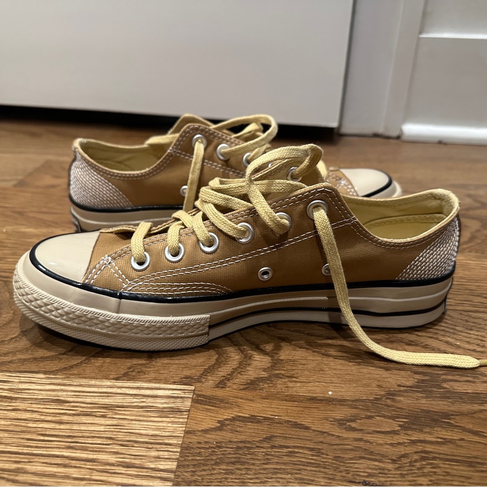 Tan Converse sneakers